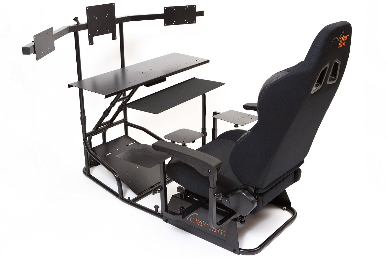 Volair Sim Universal Flight or Racing Simulation Cockpit Chassis with  Triple Monitor Mounts